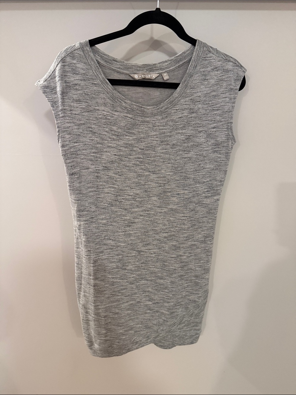 Athleta Heather Gray Sleeveless Midi Dress